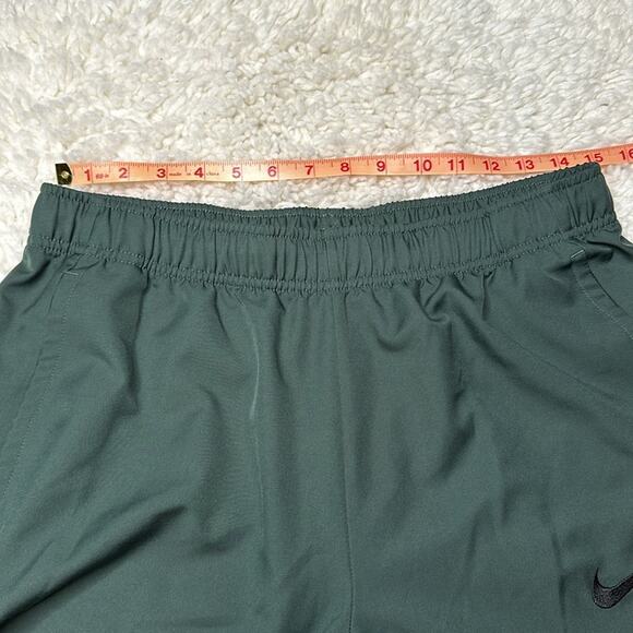 Nike Green Black Embroidered Swish Track Pants Swishy Pants with Pockets - Picture 5 of 11